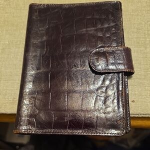 Dark Brown Crocodile Embossed Wallet